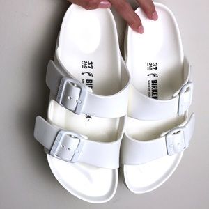 white jelly birkenstocks